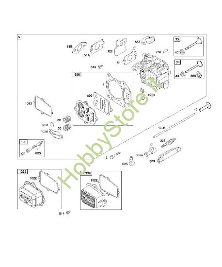 F - Testata B&S - 12 €¦ 122602-0194-E1 brand Stihl